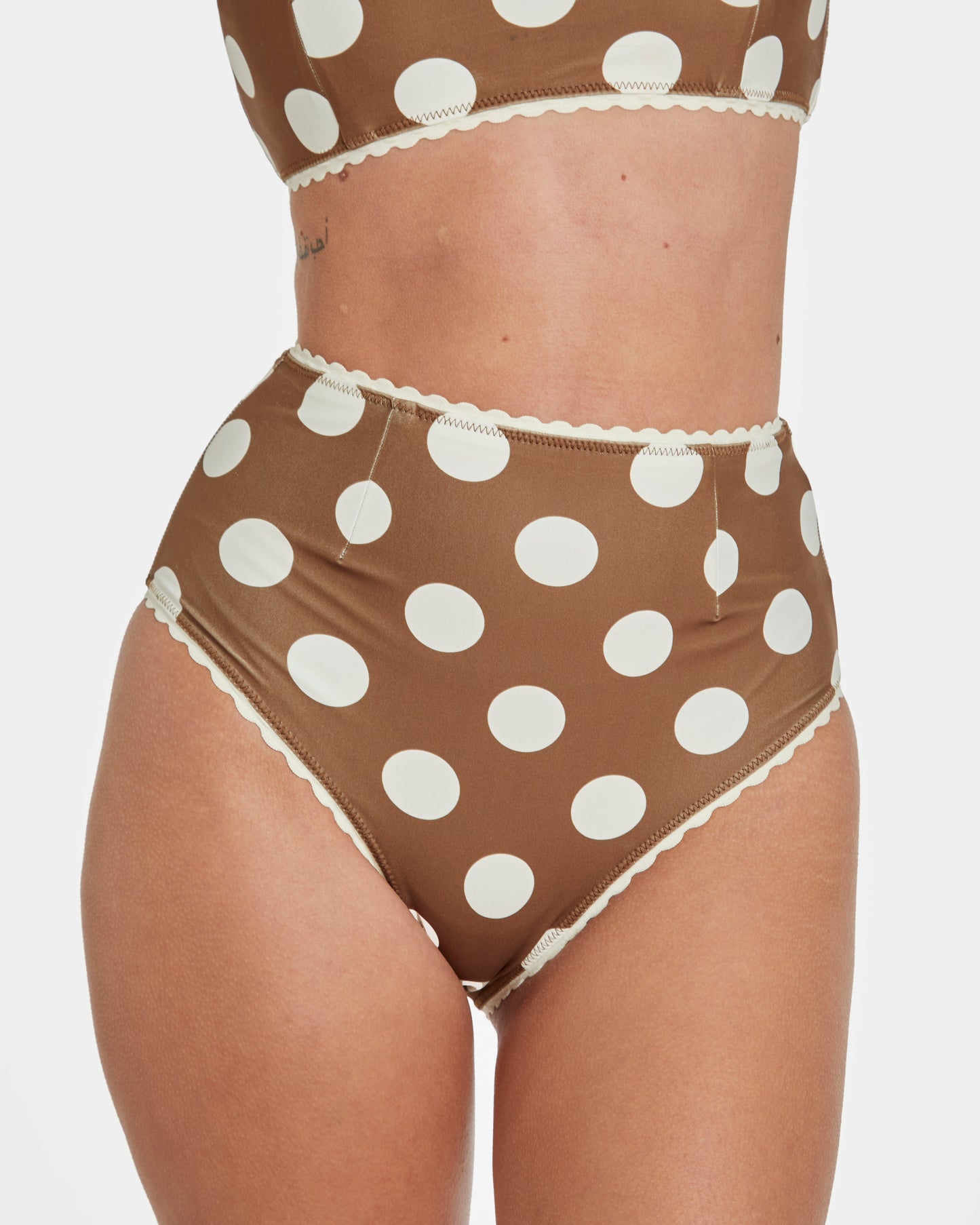 Polka Dot Bikini (Brown)