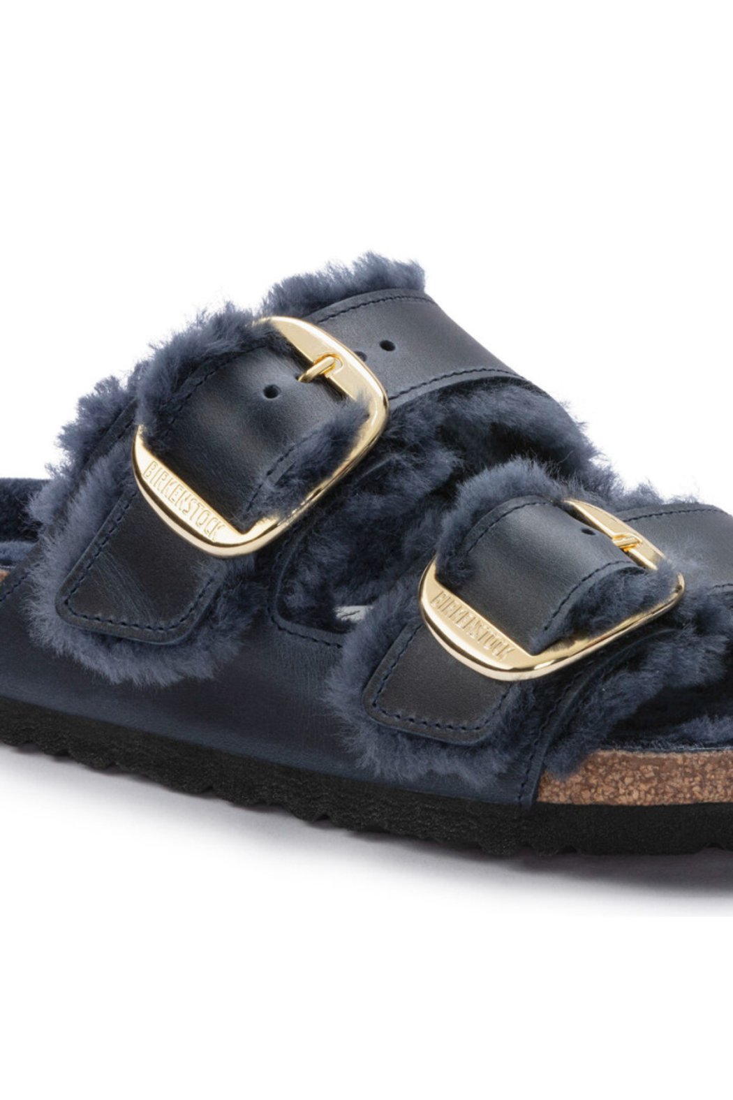 BIRKENSTOCK Arizona Big Buckle Shearling Oiled Leather IN MIDNIGHT