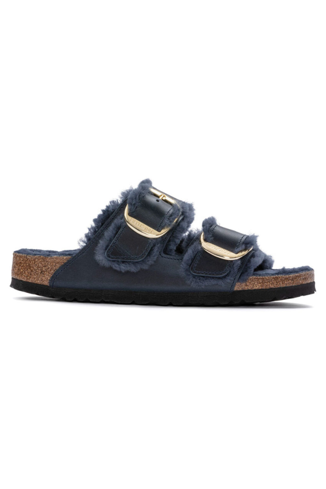 BIRKENSTOCK Arizona Big Buckle Shearling Oiled Leather IN MIDNIGHT