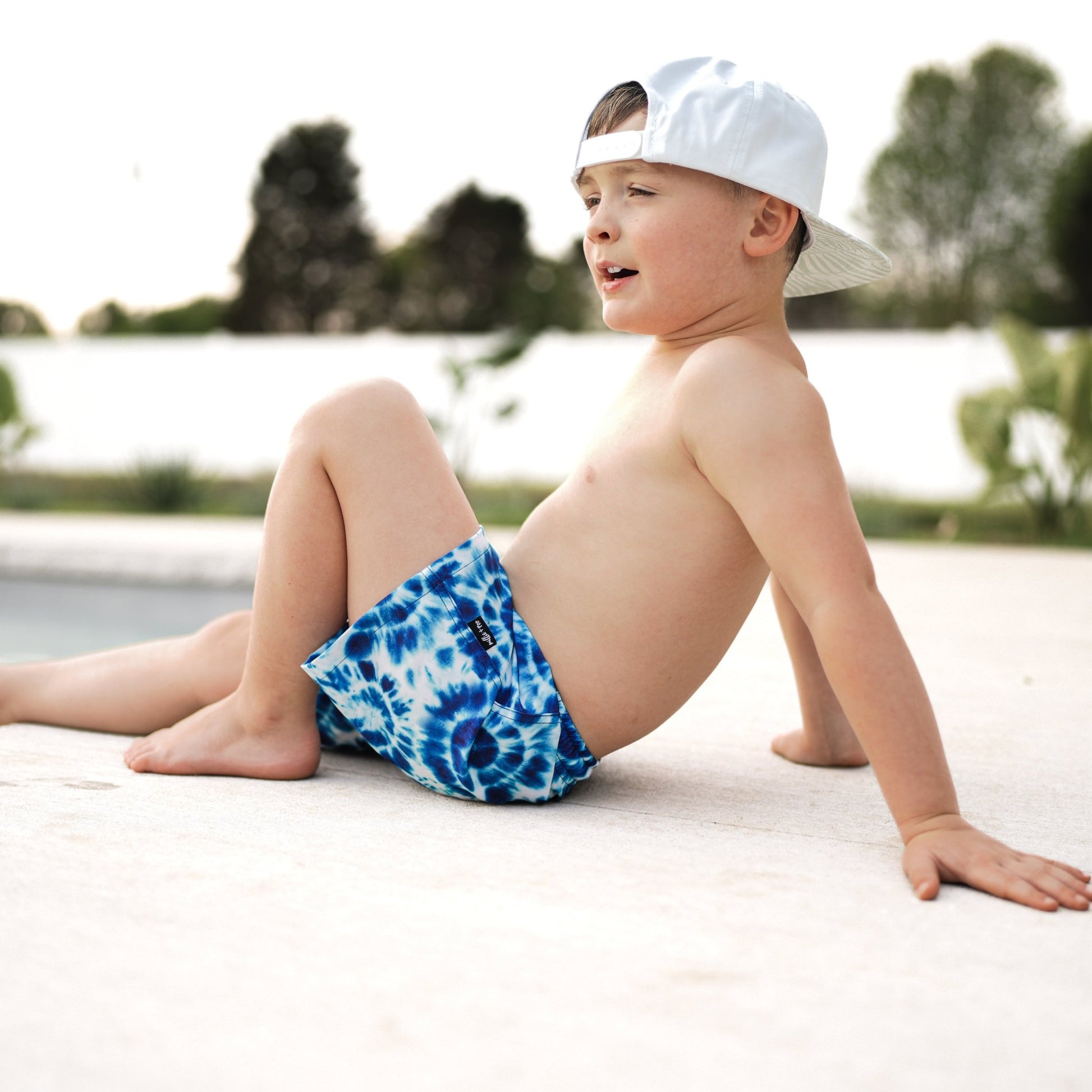 BOARD SHORTS- Blue Tie Dye - Mack & Harvie