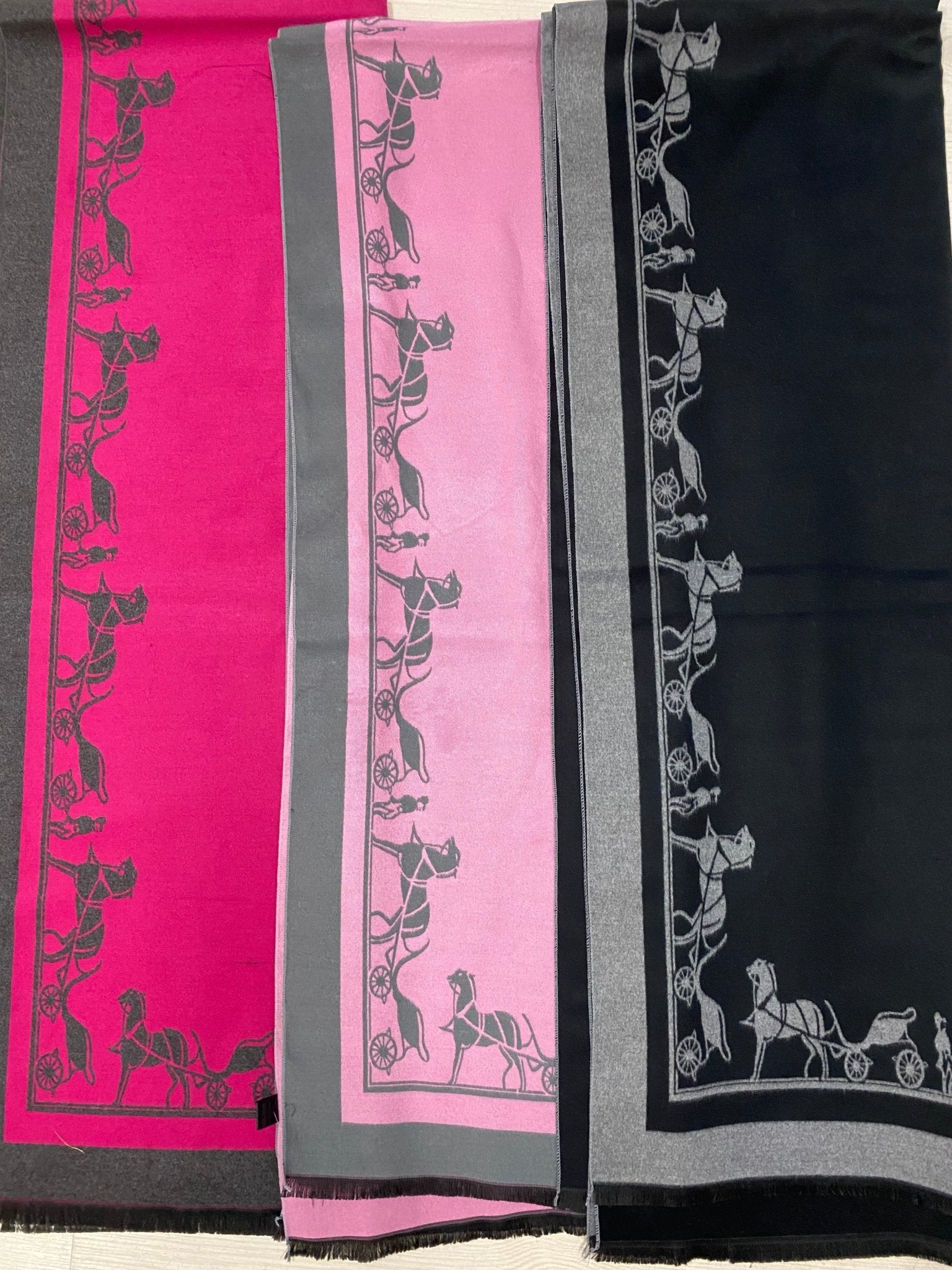 Border Print Equestrian Scarf - Mack & Harvie