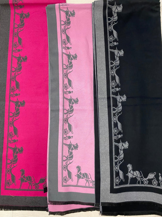 Border Print Equestrian Scarf - Mack & Harvie