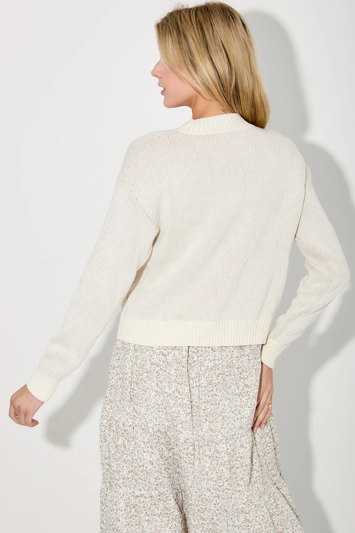 Floral Horseshoe Sweater