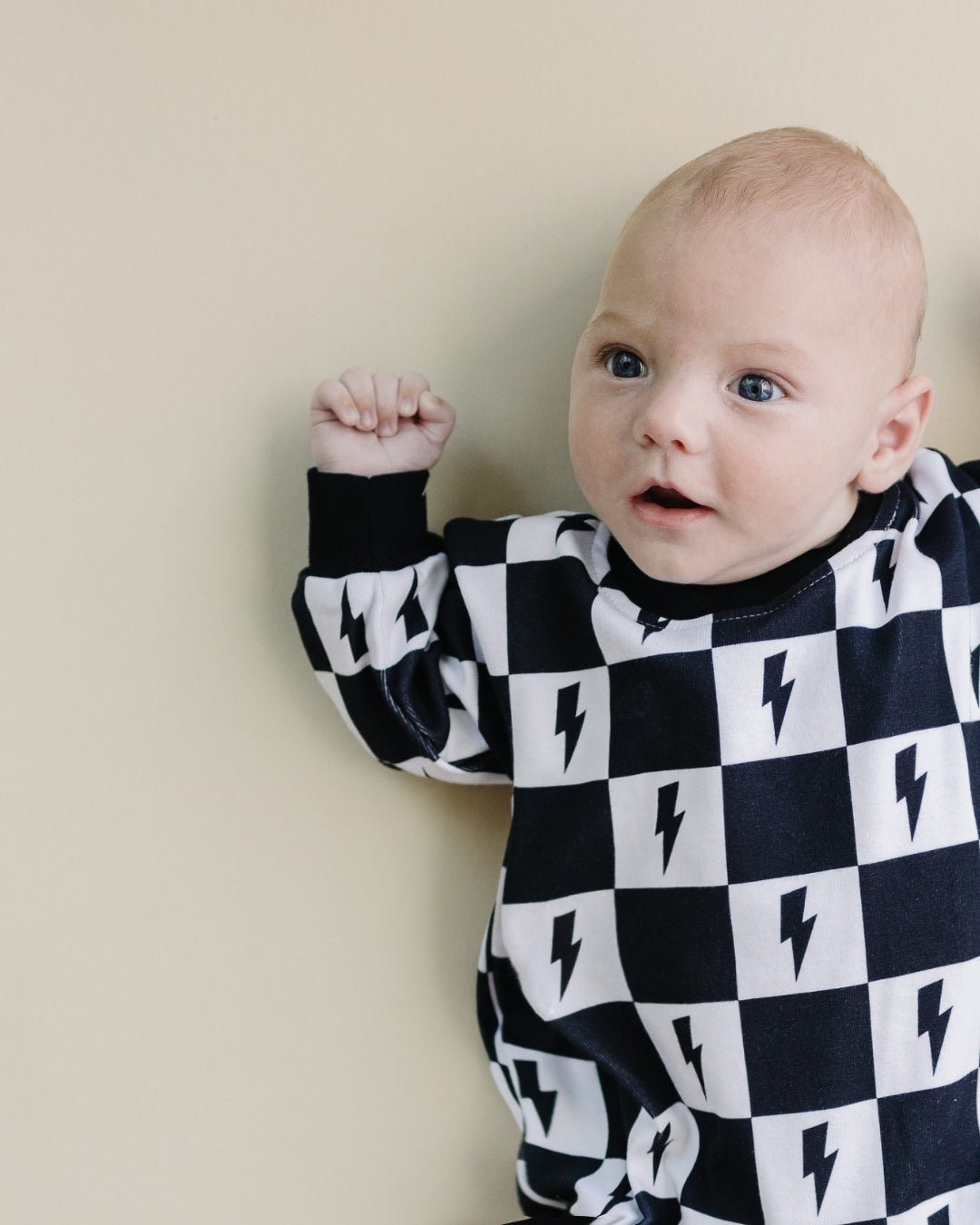 Bubble Romper | Charcoal Bolts - Mack & Harvie