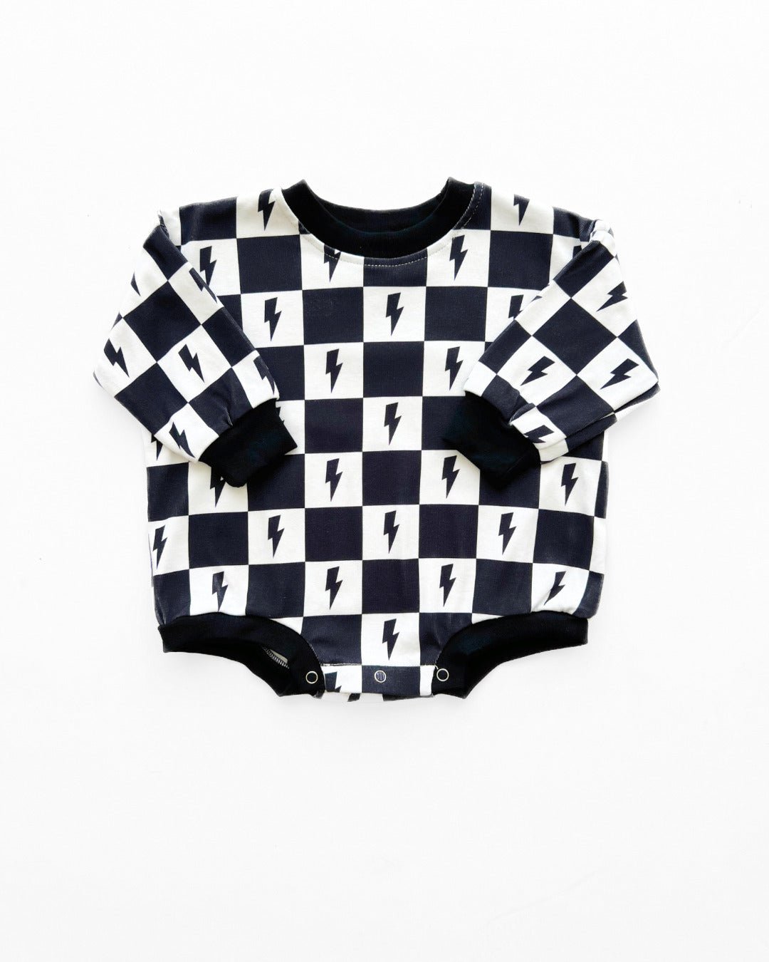 Bubble Romper | Charcoal Bolts - Mack & Harvie