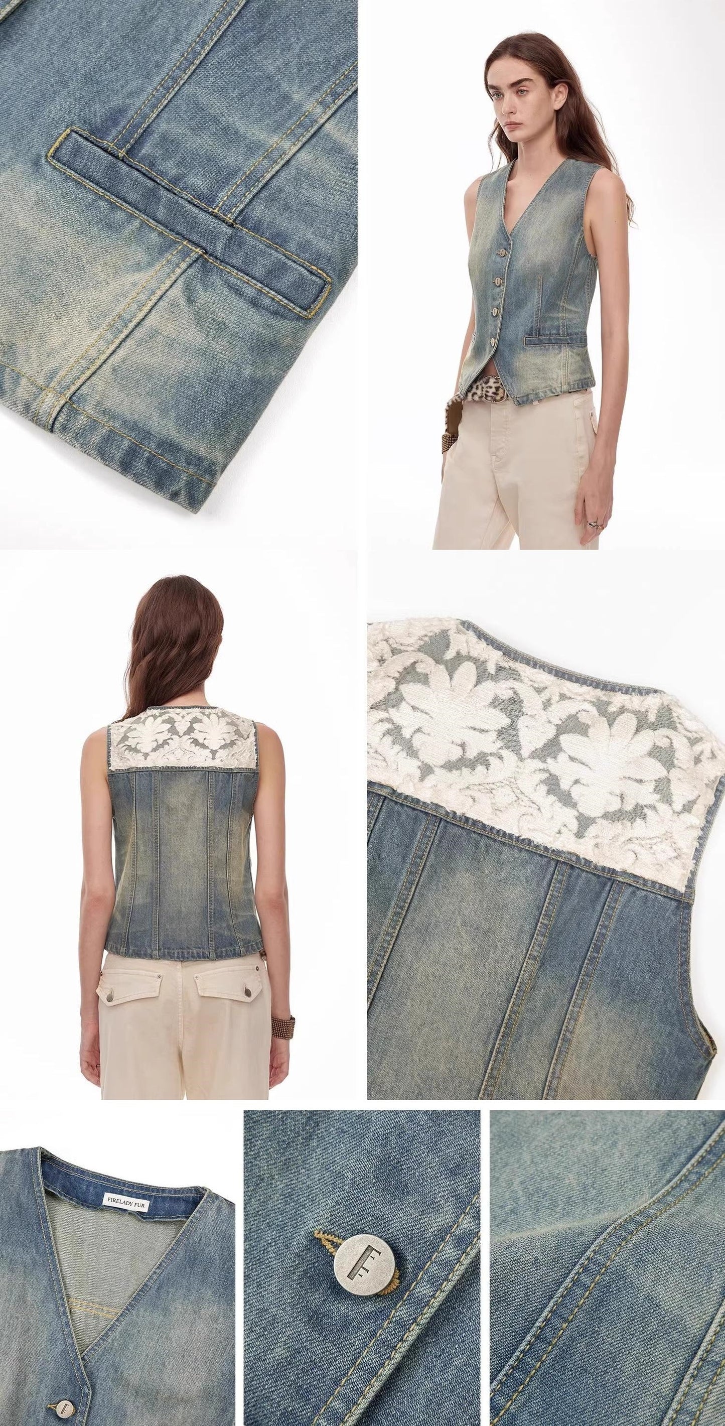 "Diary of an Old Friend" Customized Breathable Ramie Oversize Suit Vest Set