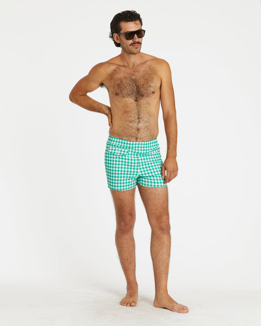 Gingham Cabana Trunk (Green)