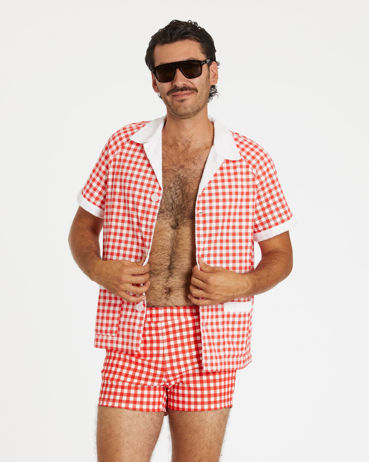 Gingham Cabana Trunk (Red)