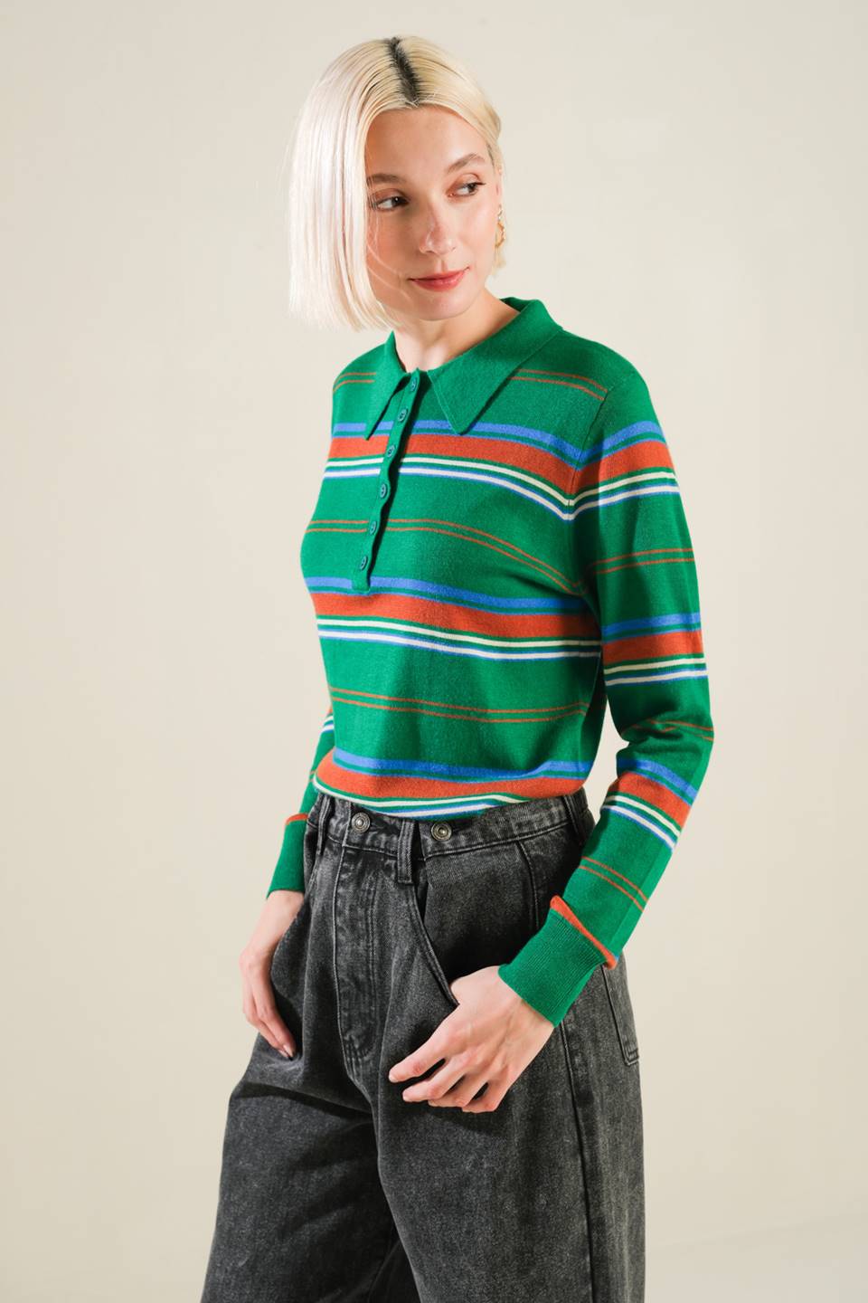 CALL IT FATE SWEATER POLO TOP - Mack & Harvie