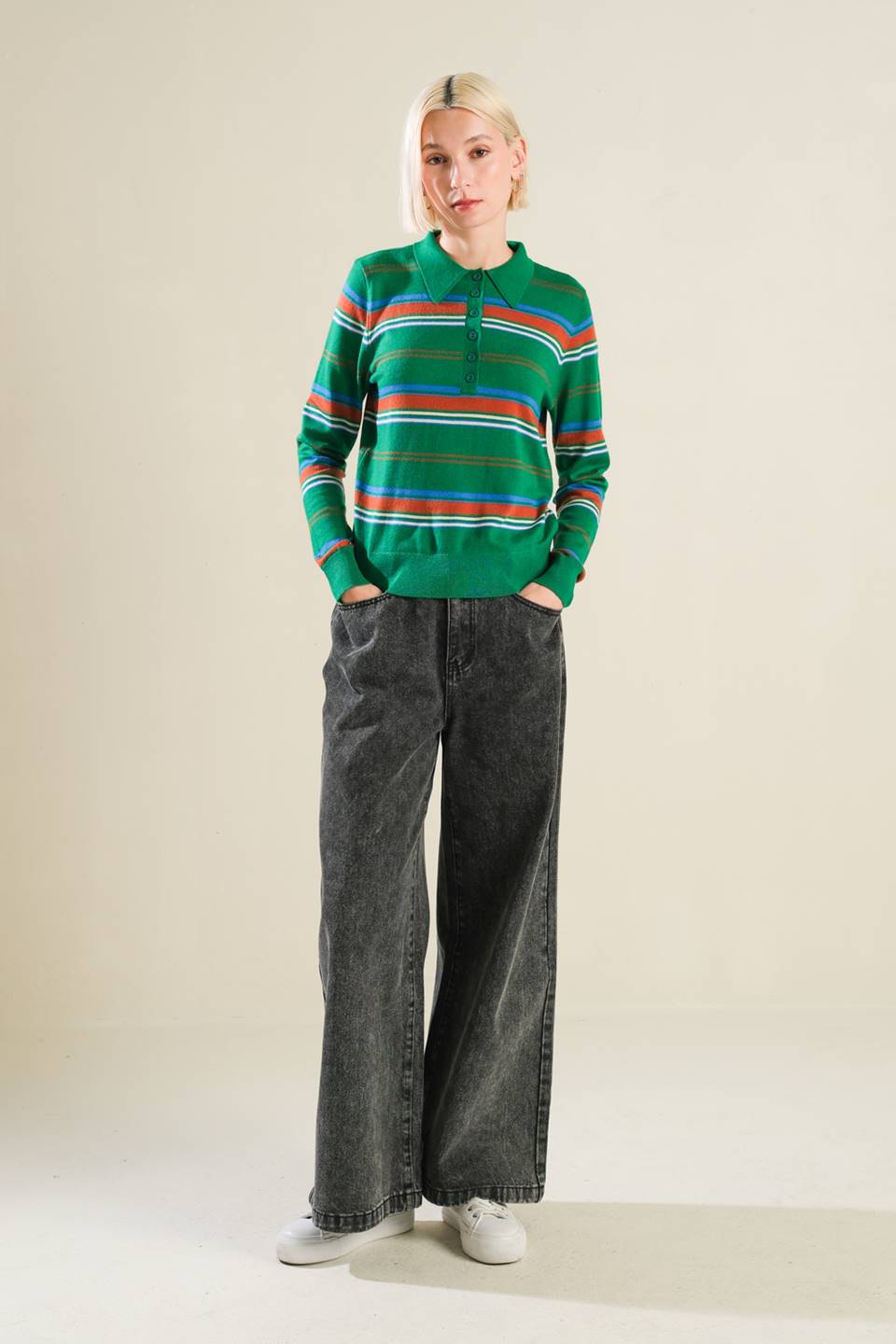 CALL IT FATE SWEATER POLO TOP - Mack & Harvie
