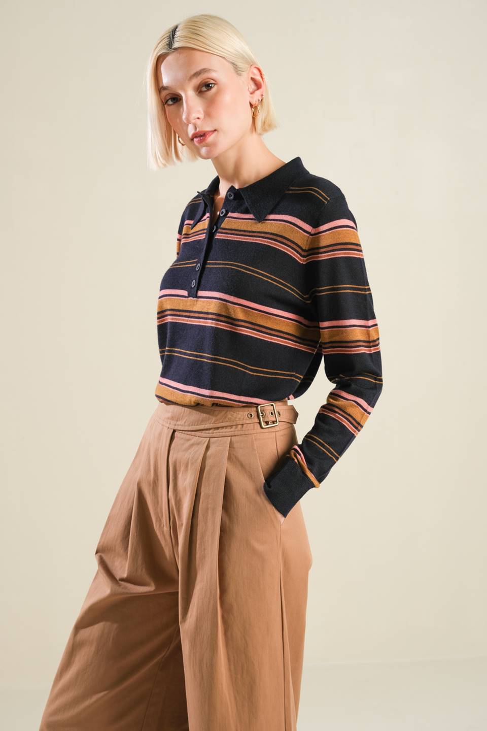 CALL IT FATE SWEATER POLO TOP - Mack & Harvie