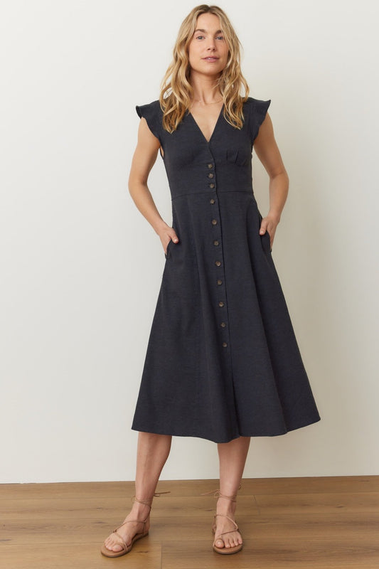 Camila Midi Dress - BLACK