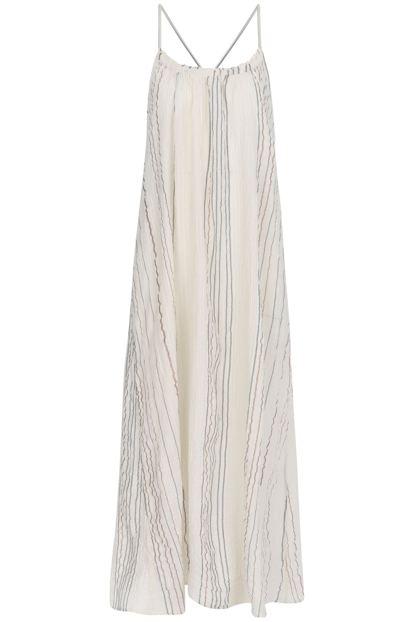 Canggu Maxi Dress - Natural With Stripes - Mack & Harvie