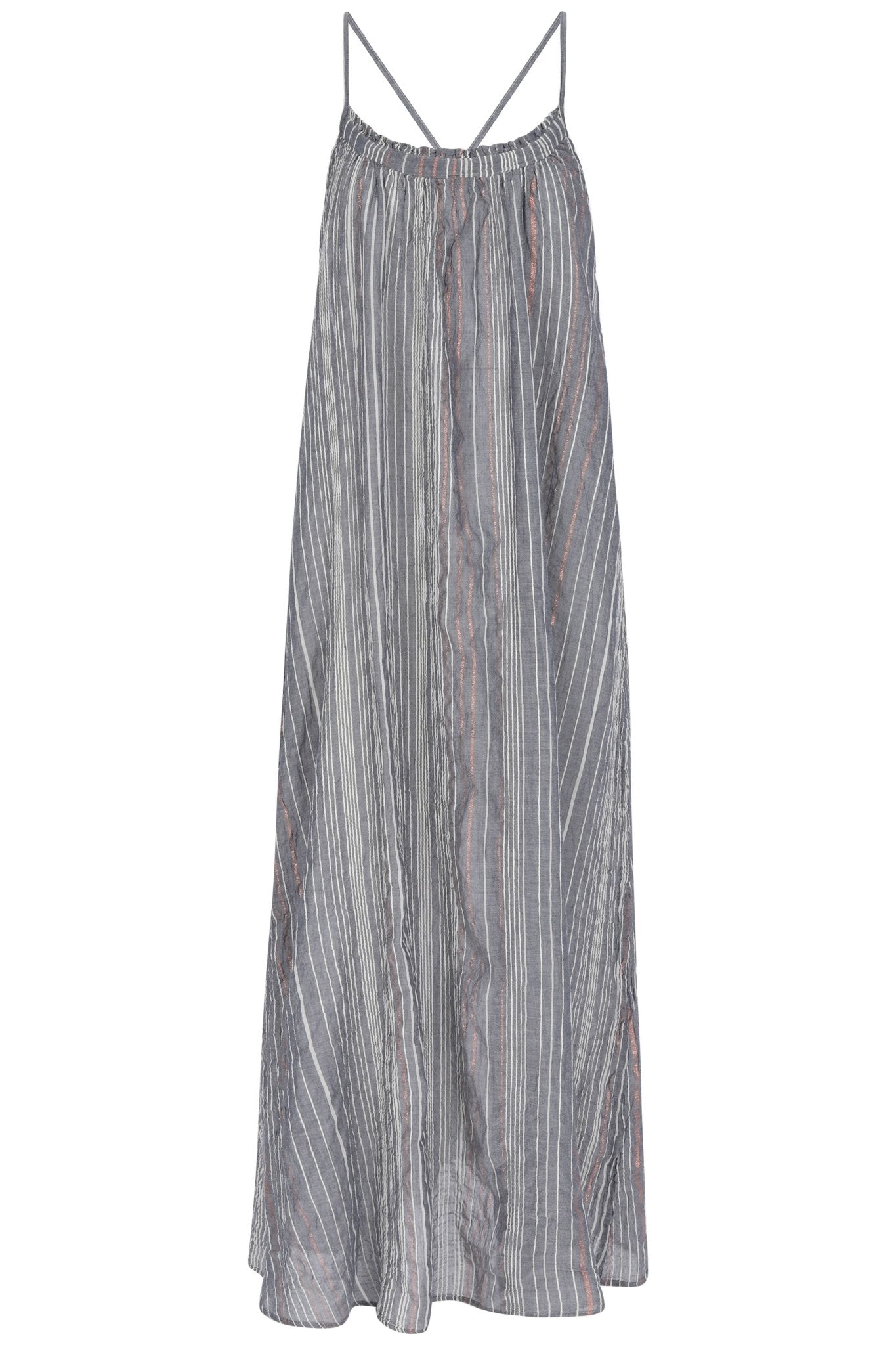 Canggu Maxi Dress - Navy With Stripes - Mack & Harvie