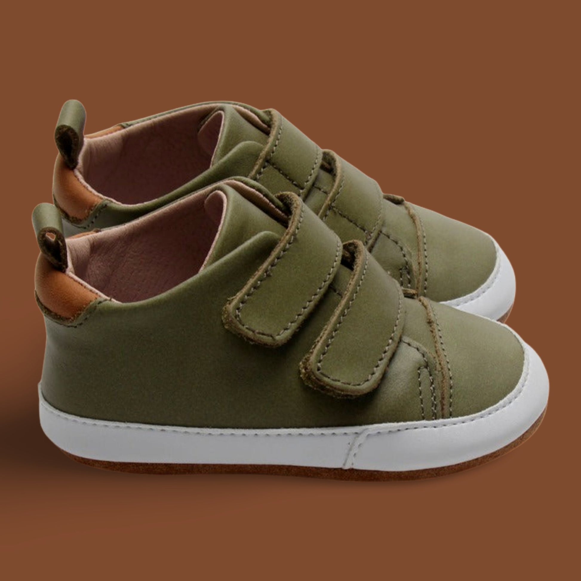 Casual Army Green Low Top {Premium Leather} - Mack & Harvie