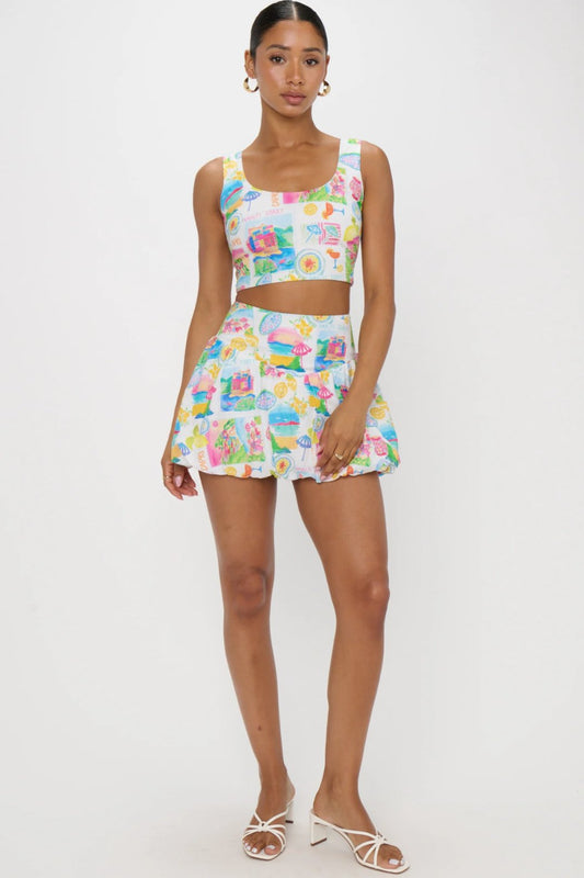 Celeste Amalfi Skort