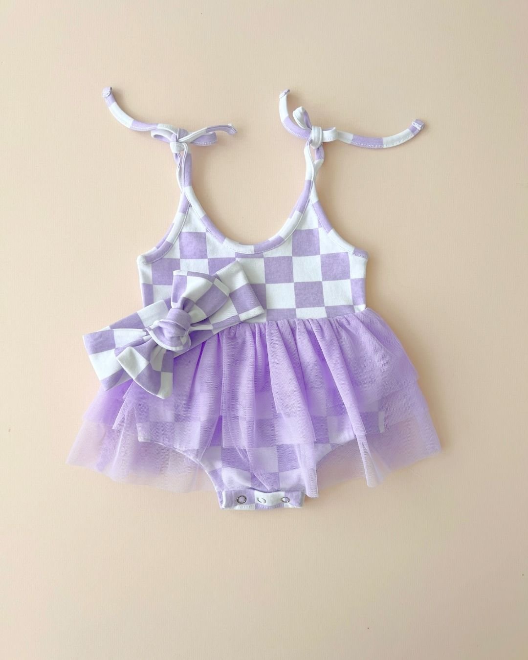 Checkered Headband | Lavender - Mack & Harvie