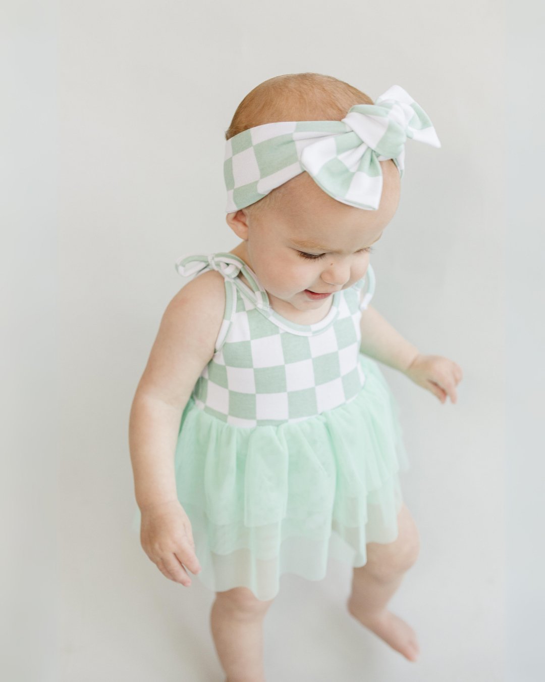 Checkered Headband | Mint - Mack & Harvie