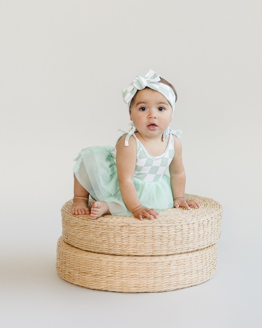 Checkered Headband | Mint - Mack & Harvie