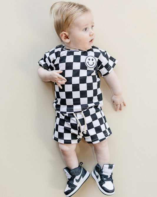Checkered Shorts Set | Black - Mack & Harvie