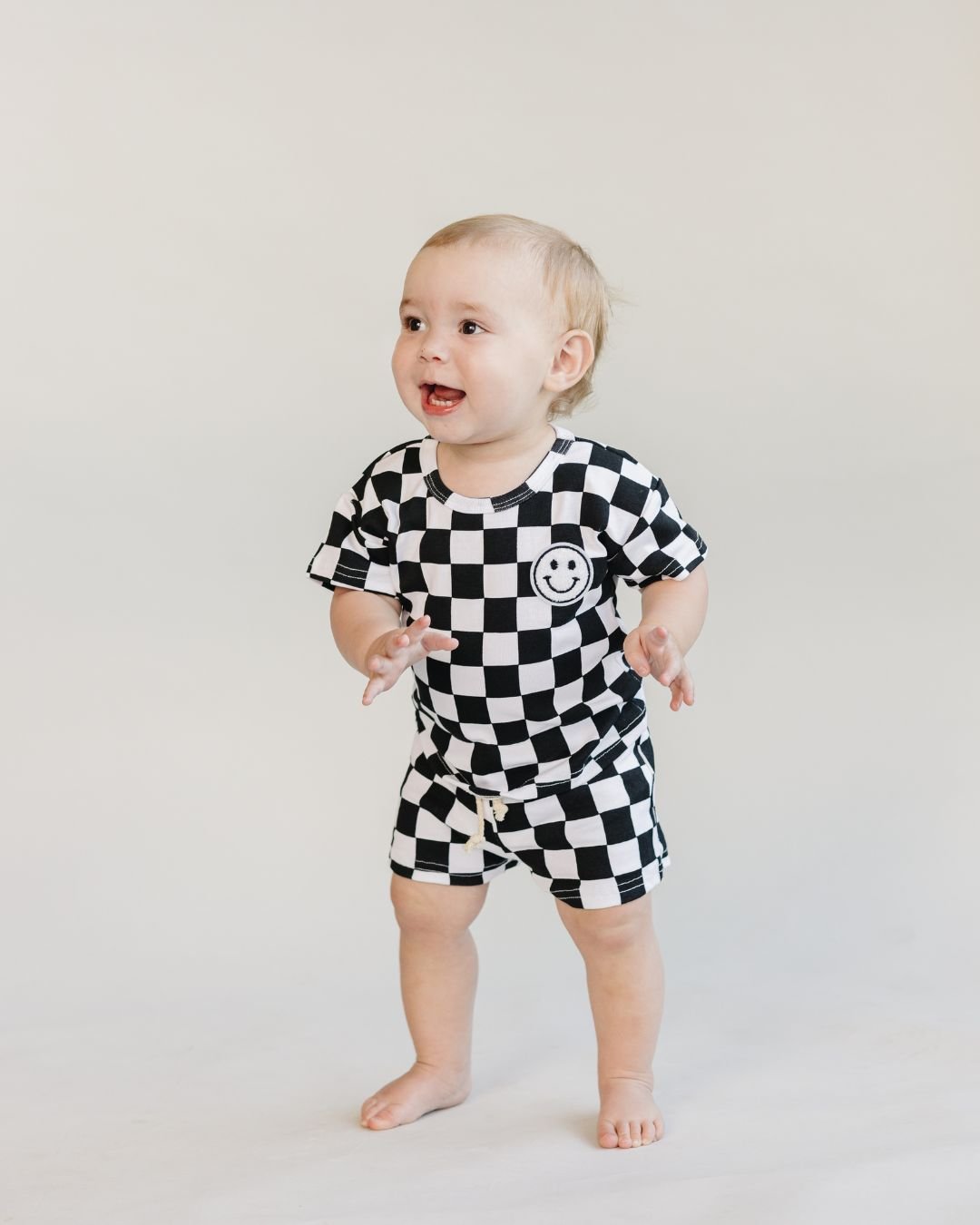 Checkered Shorts Set | Black - Mack & Harvie