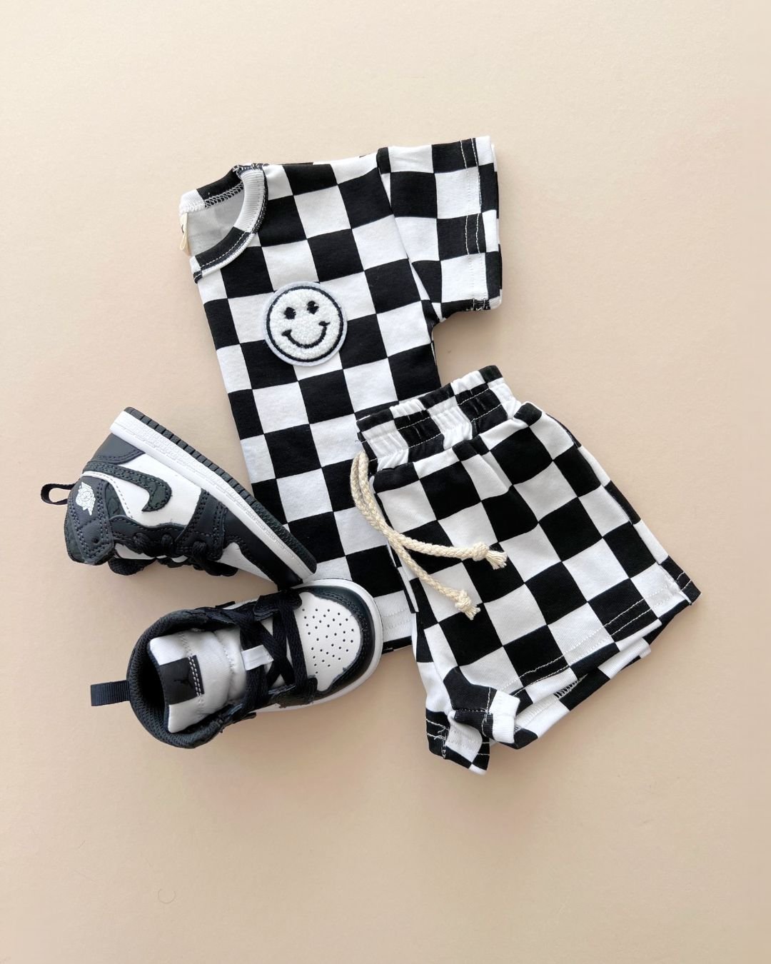 Checkered Shorts Set | Black - Mack & Harvie
