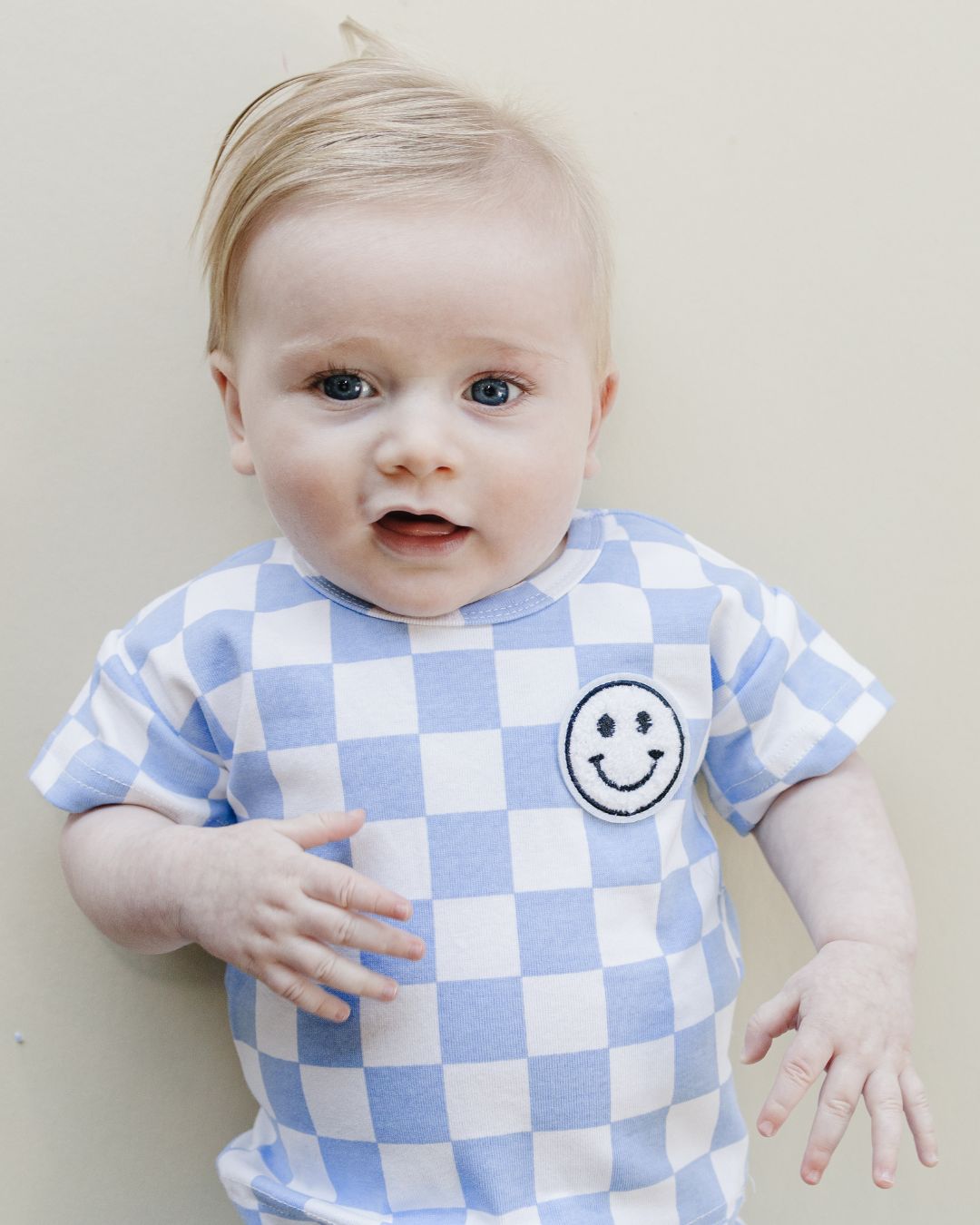 Checkered Shorts Set | Blue - Mack & Harvie