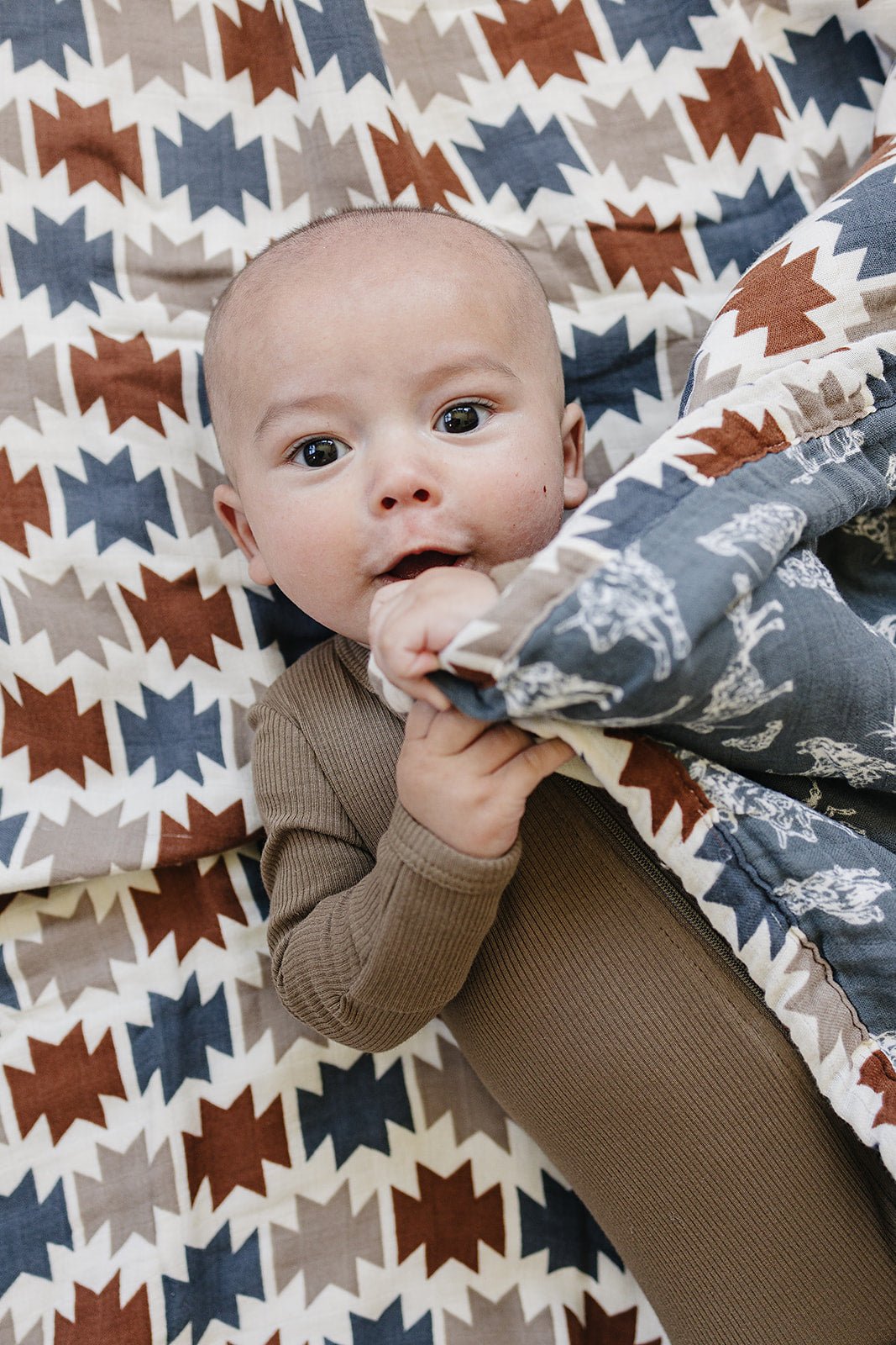 Cocoa Organic Cotton Ribbed Zipper - Mack & Harvie