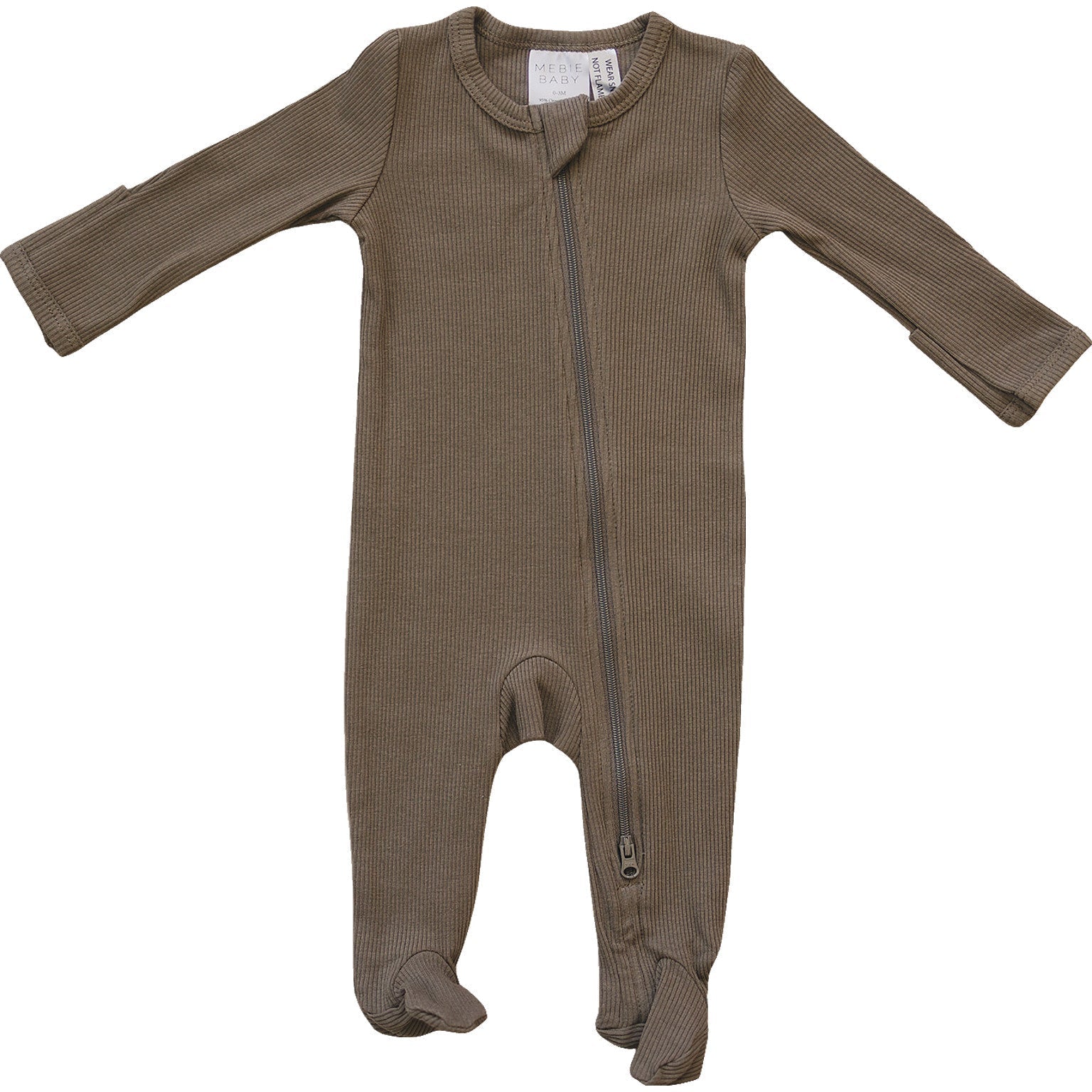 Cocoa Organic Cotton Ribbed Zipper - Mack & Harvie
