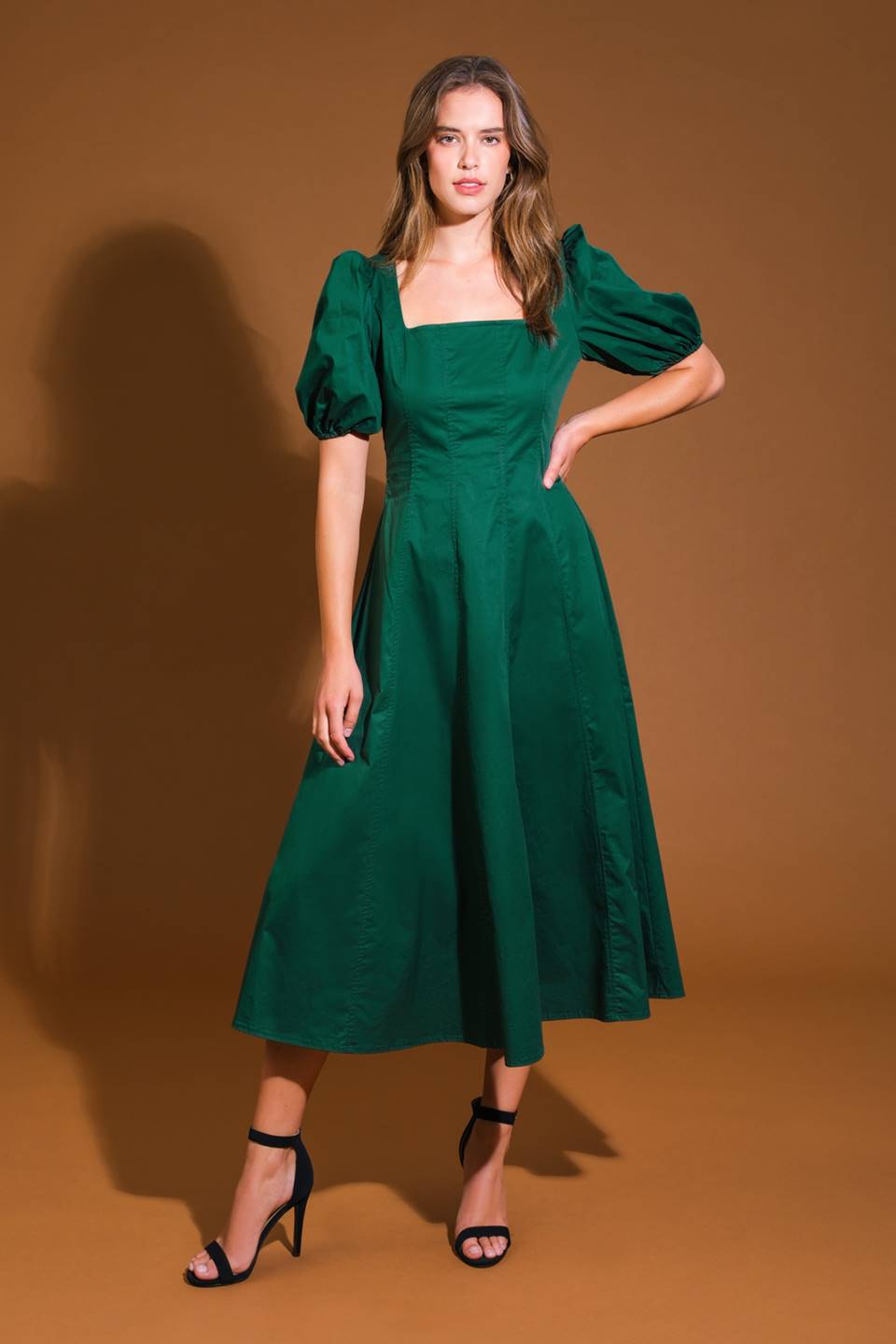 COLORS OF MY HEART WOVEN MIDI DRESS - Mack & Harvie