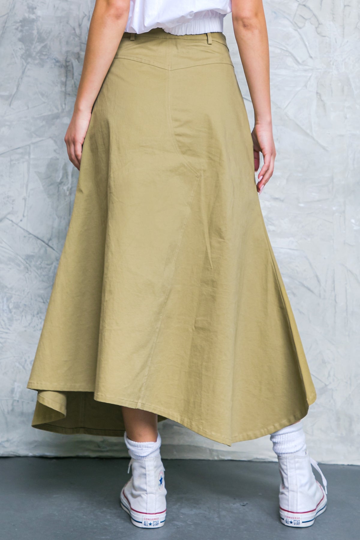 COMPLETE CRUSH TWILL MIDI SKIRT - Mack & Harvie