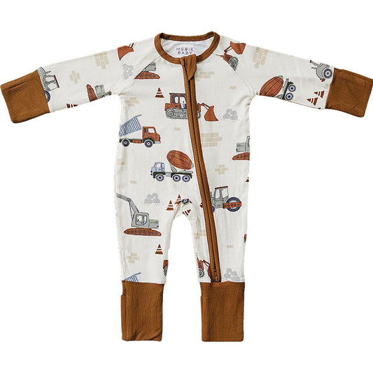 Construction Trucks Ribbed Bamboo Zipper - Mack & Harvie
