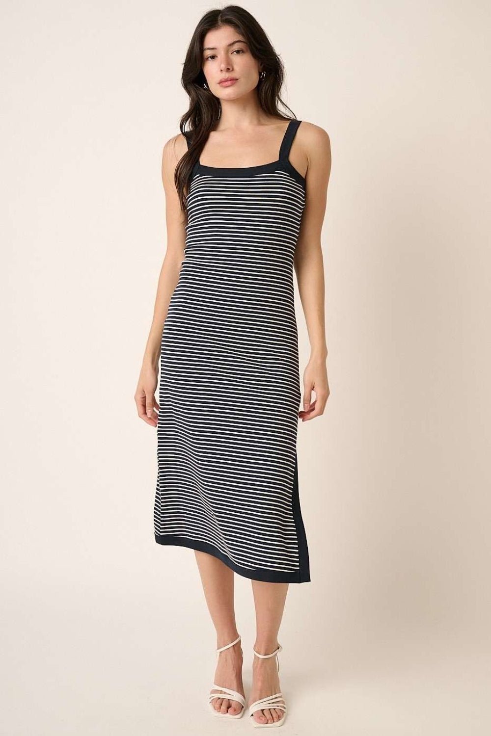 Contrast Striped Midi Cami Dress - Mack & Harvie
