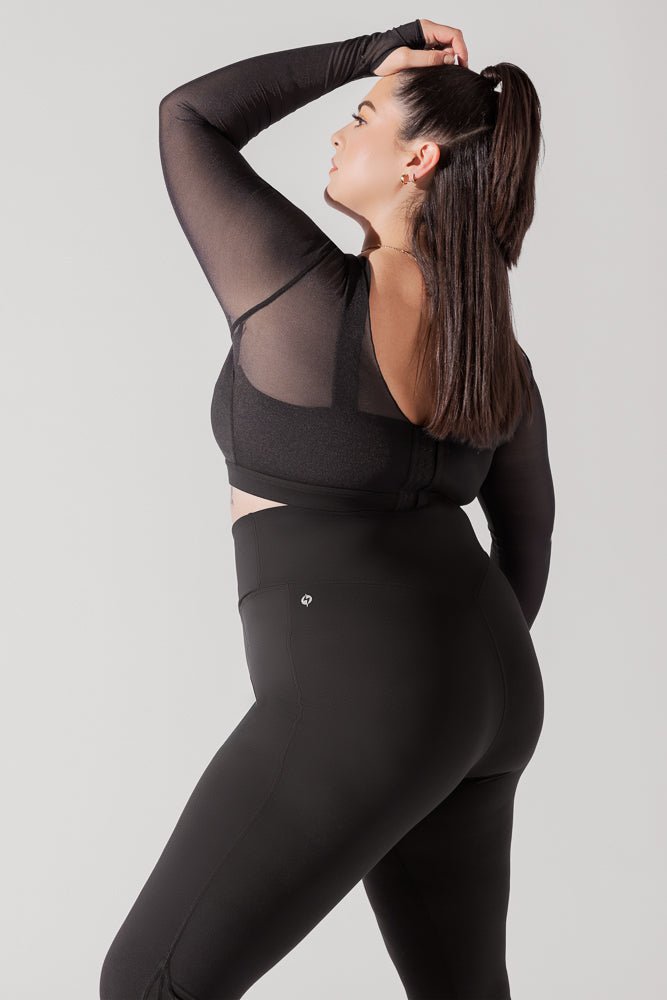 Coquette Long Sleeve Mesh Bra - Black - Mack & Harvie