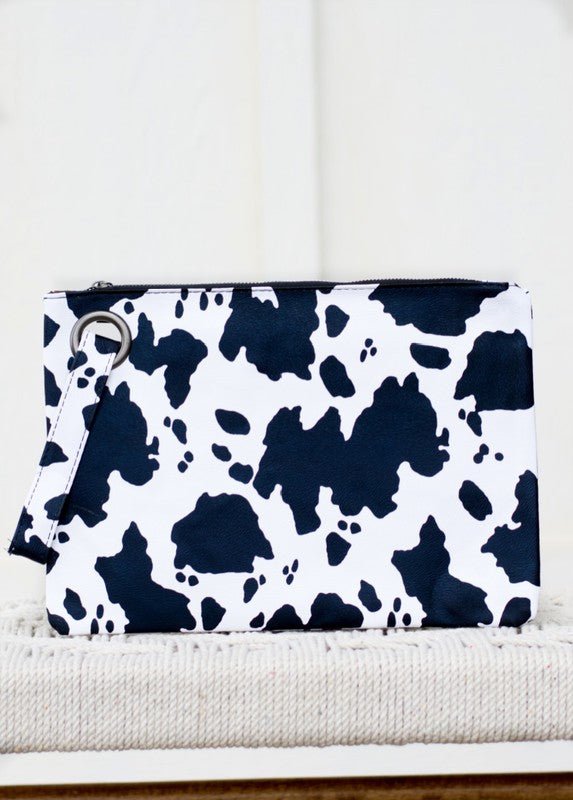 Cow Print Oversized Everyday Clutch - Mack & Harvie