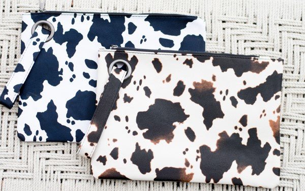 Cow Print Oversized Everyday Clutch - Mack & Harvie