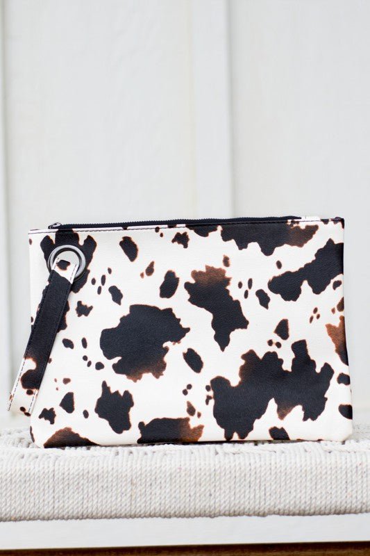 Cow Print Oversized Everyday Clutch - Mack & Harvie