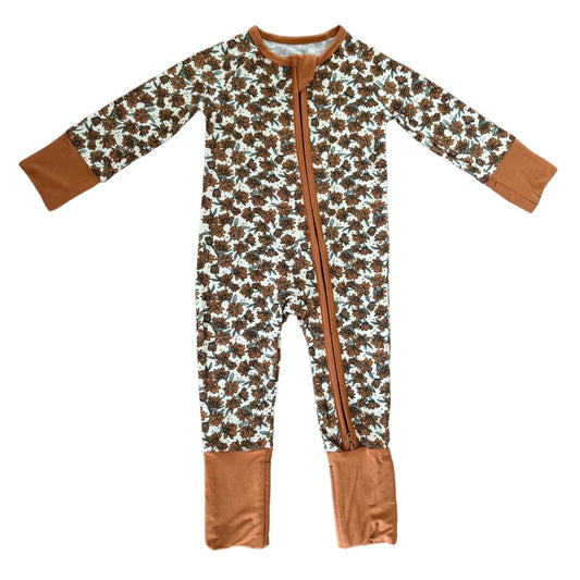 Cream Magnolia Bamboo Zipper - Mack & Harvie