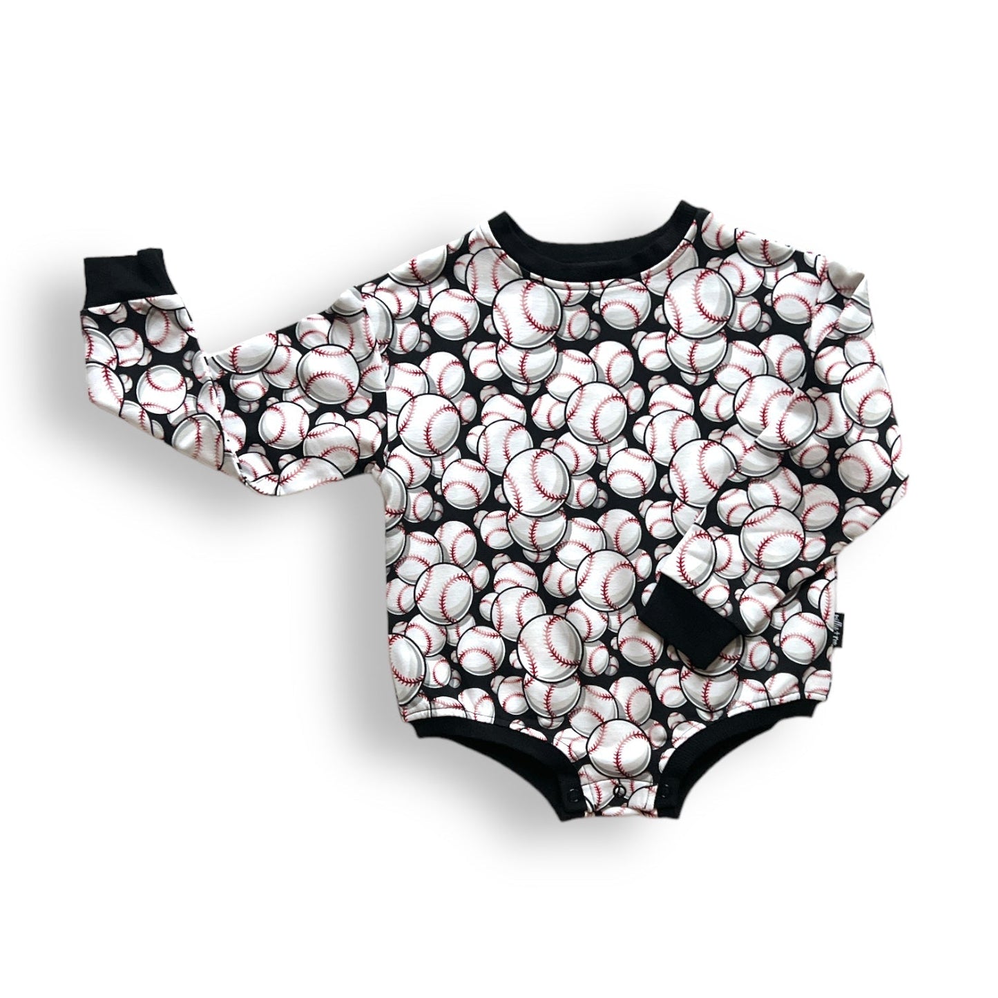 Crew Neck Romper- Baseball - Mack & Harvie