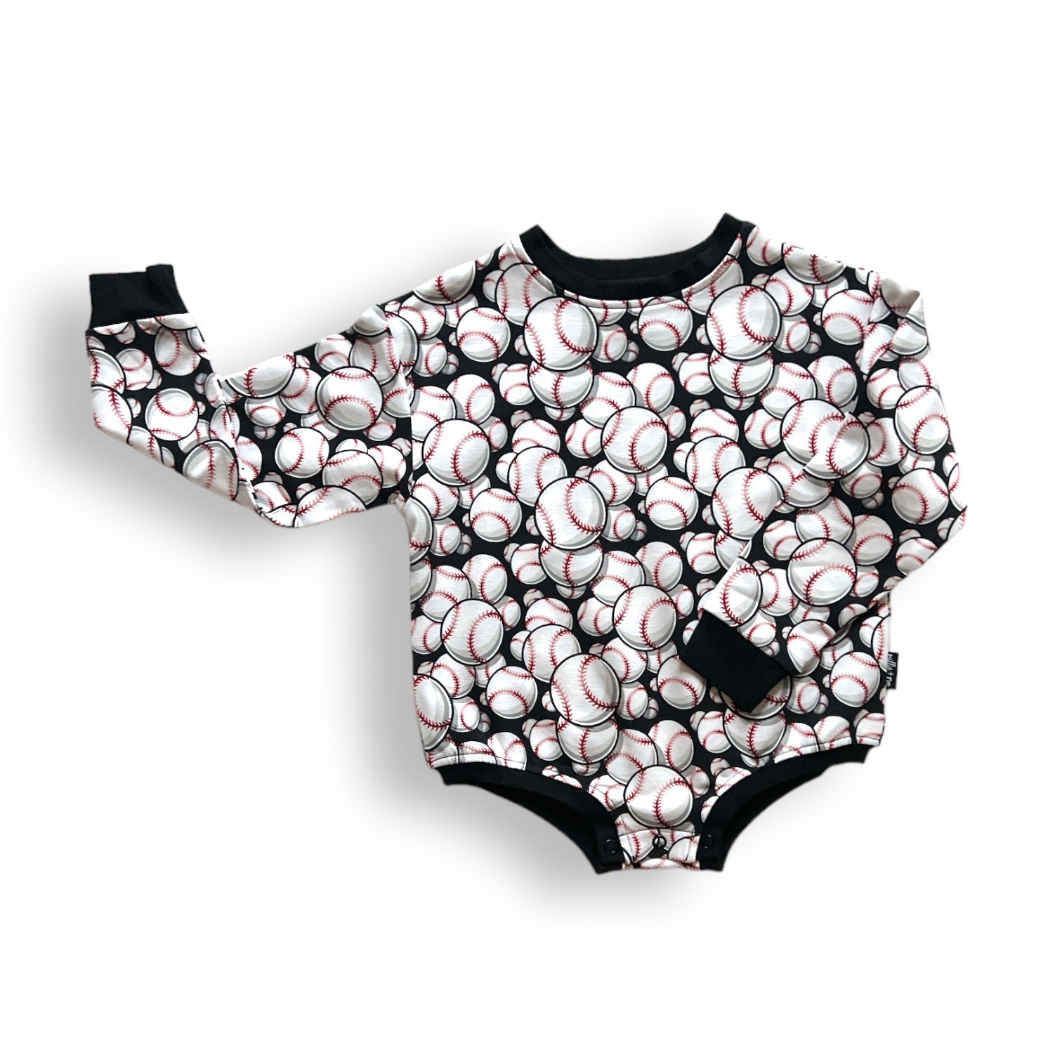 Crew Neck Romper- Baseball - Mack & Harvie