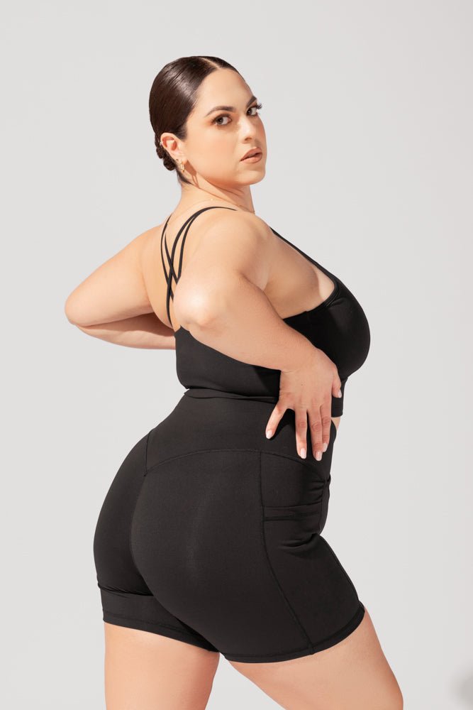 Crisscross Hourglass® Booty Short - Black - Mack & Harvie
