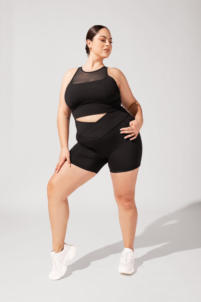 Crisscross Hourglass® Booty Short - Black - Mack & Harvie