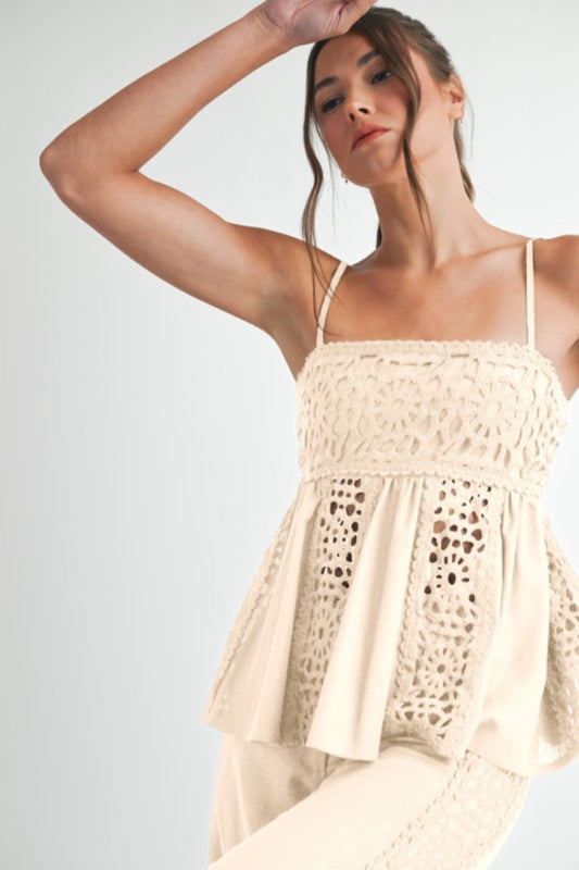 Crochet Det Babydoll Top