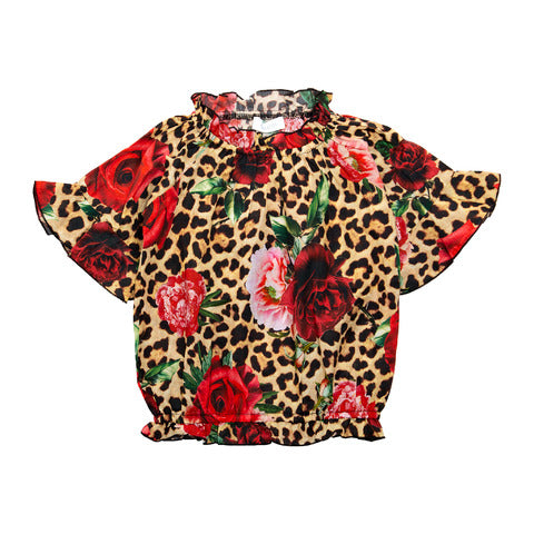Gaudì - Leopard Floral Top