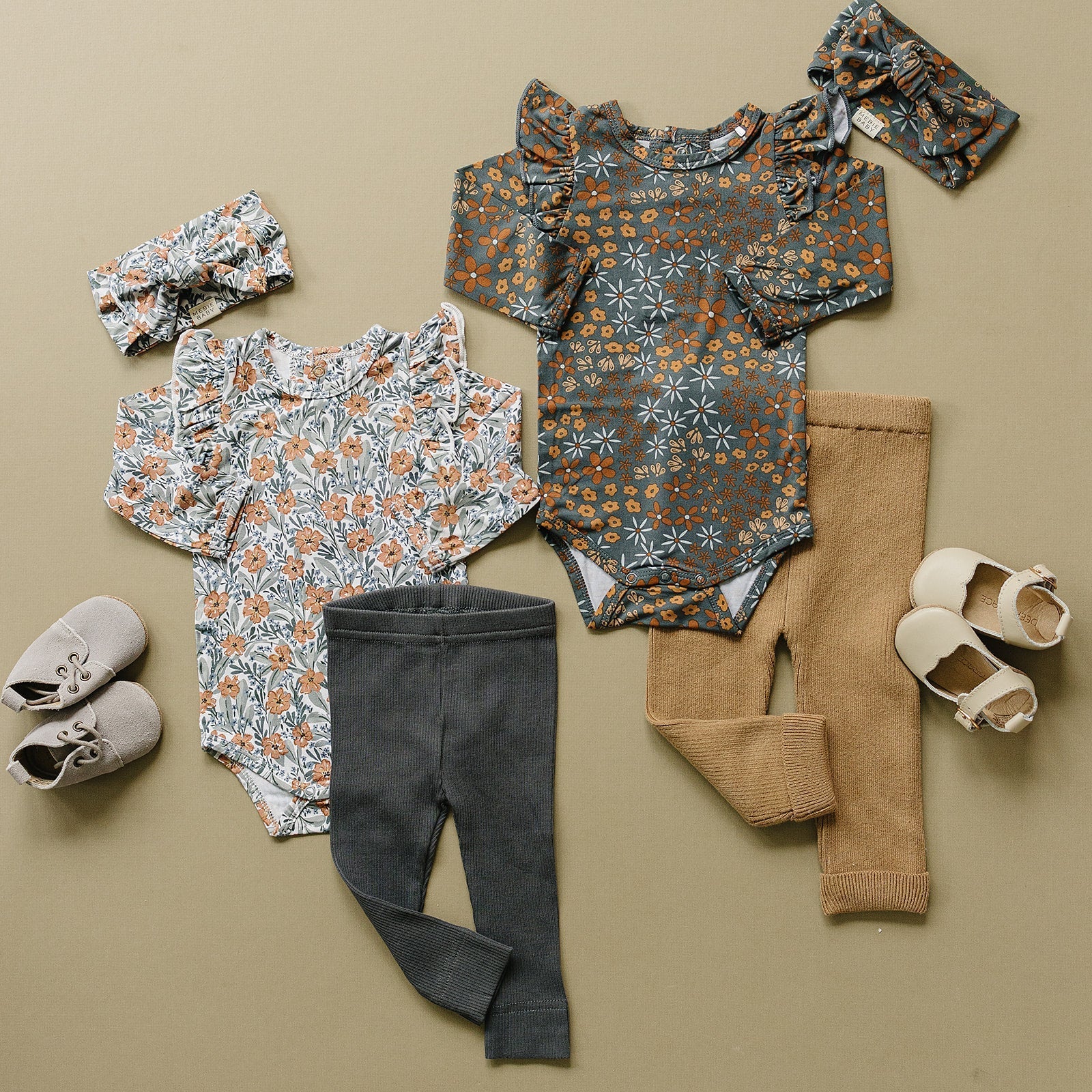 Dainty Meadow Ruffle Sleeve Bamboo Bodysuit - Mack & Harvie