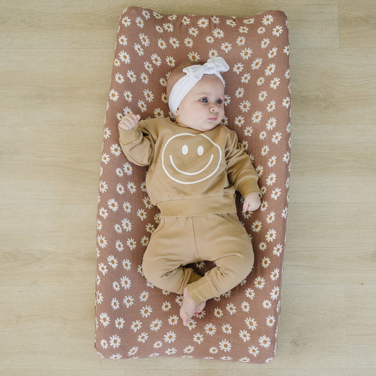 Daisy Dream Muslin Changing Pad Cover - Mack & Harvie