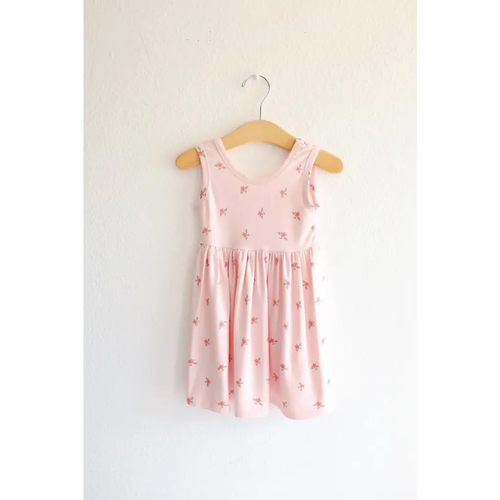 Bamboo Adventure Twirl Dress in Pink with Floral Prints
