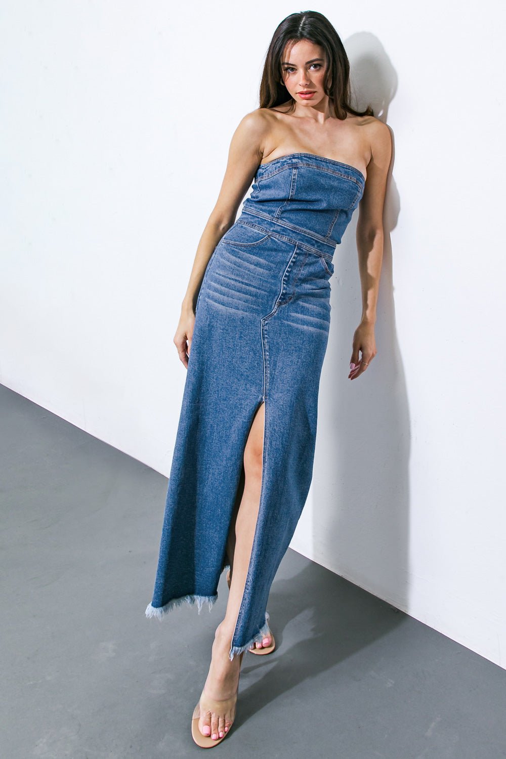 DREAMS COME TRUE DENIM MIDI DRESS - Mack & Harvie