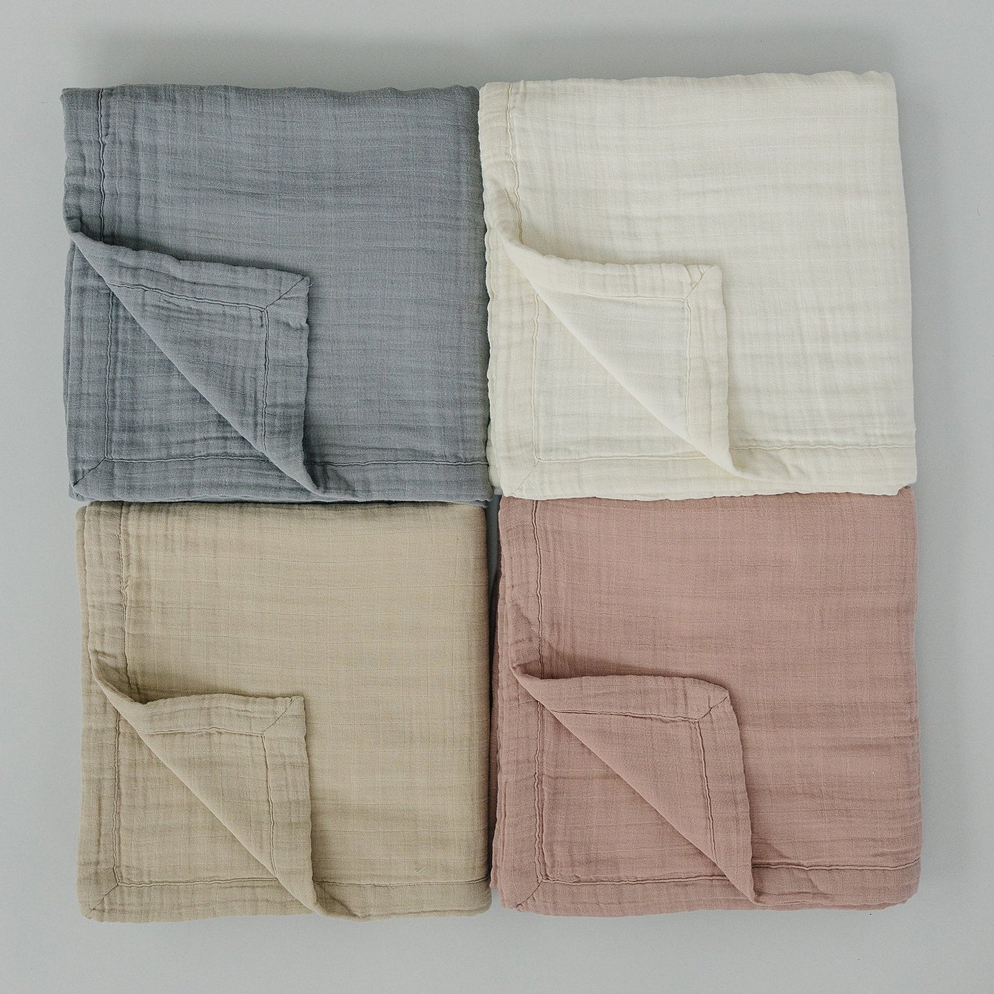 Dusty Blue Muslin Quilt - Mack & Harvie