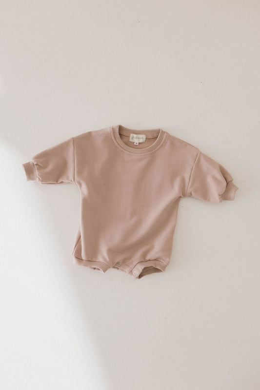 Dusty Lilac |Organic Cotton Sweatshirt Romper - Mack & Harvie
